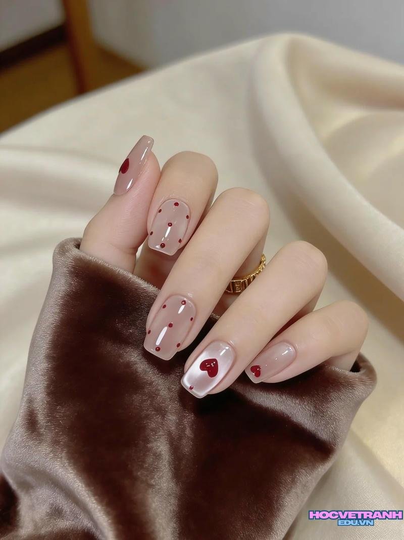 Album ảnh nail trái tim thu hút