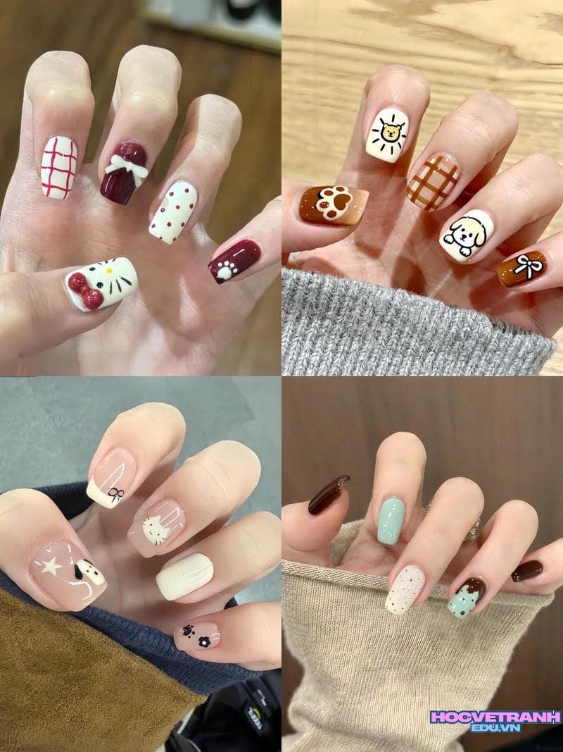 Album ảnh nail vẽ cute thu hút nhất
