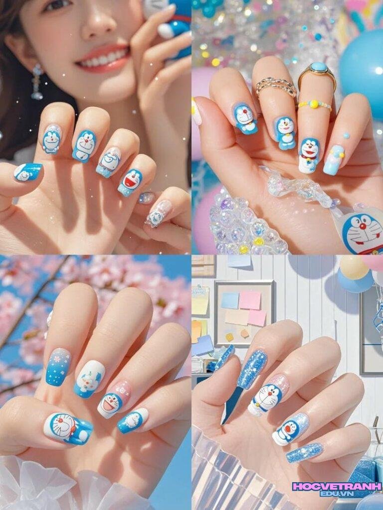 Album ảnh nail vẽ doraemon cực hot