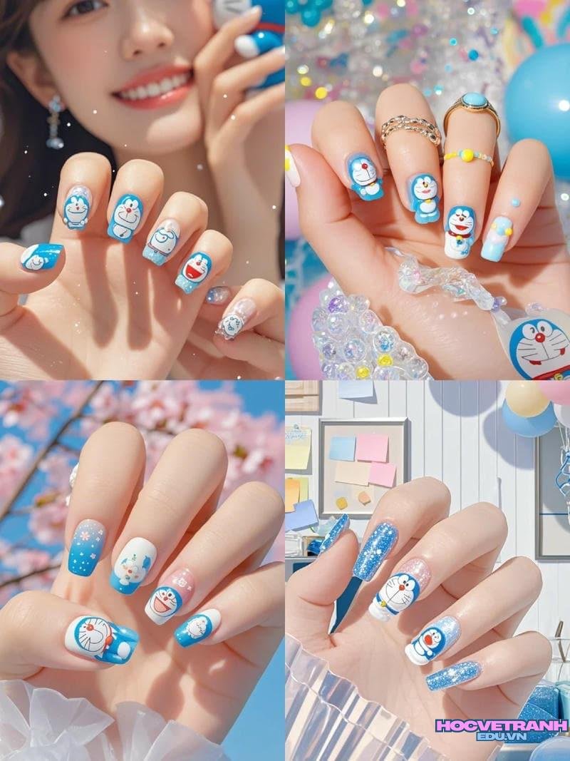 Album ảnh nail vẽ doraemon cực hot
