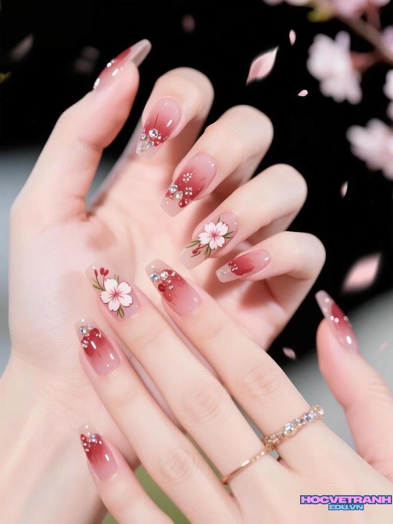 Album ảnh nail vẽ hoa thu hút nhất