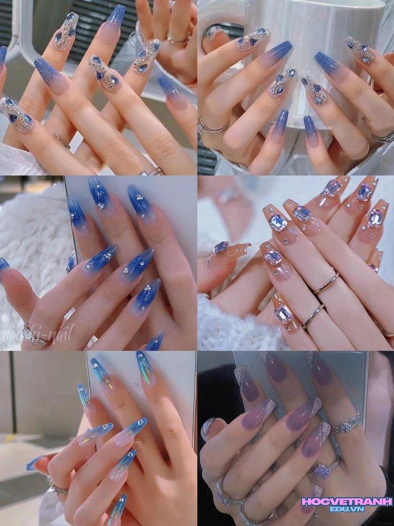 Album ảnh nail xanh dương miễn phí