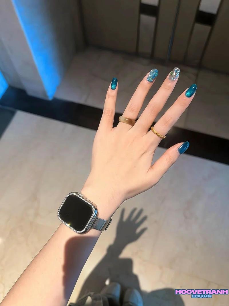 Album ảnh nail xanh dương thu hút