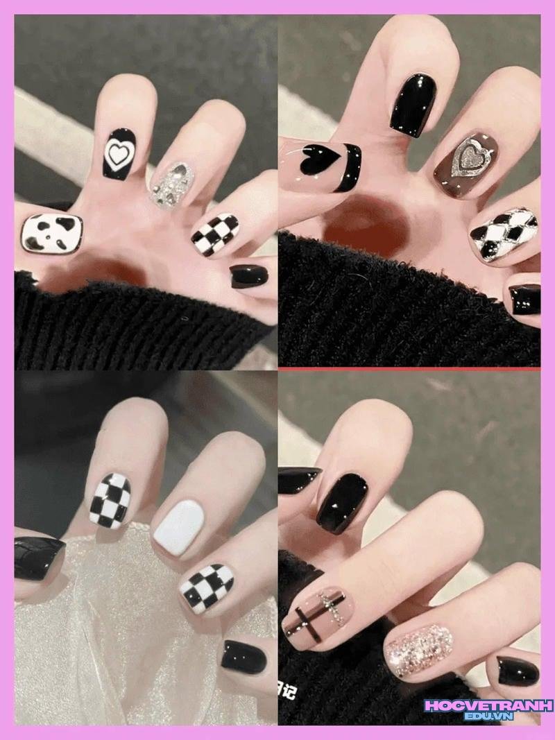 Ảnh ảnh nail caro cuốn hút
