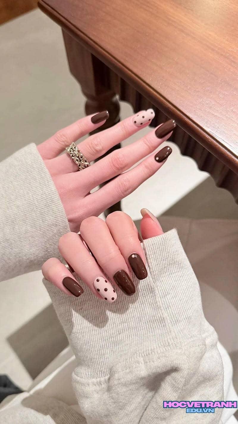 Ảnh ảnh nail chấm bi cuốn hút