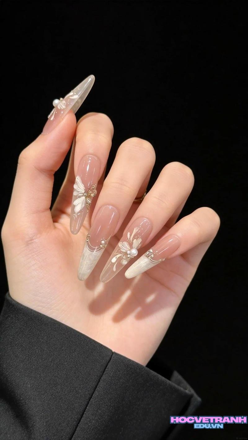 Ảnh ảnh nail cô dâu cuốn hút