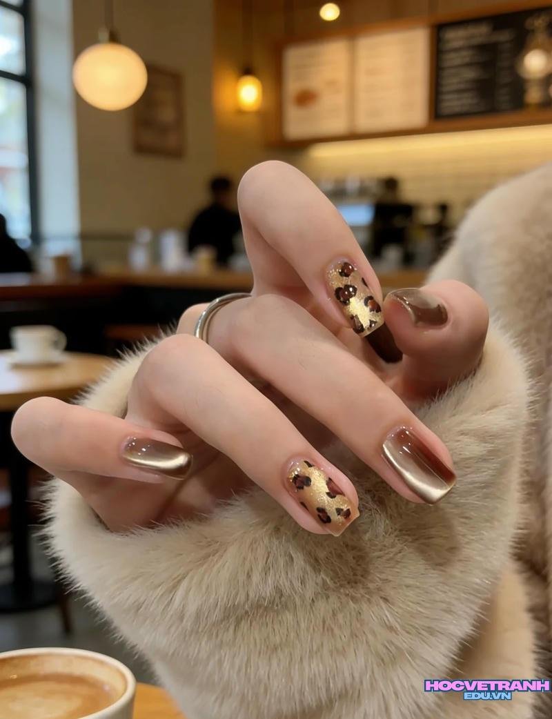 Ảnh ảnh nail da báo cuốn hút
