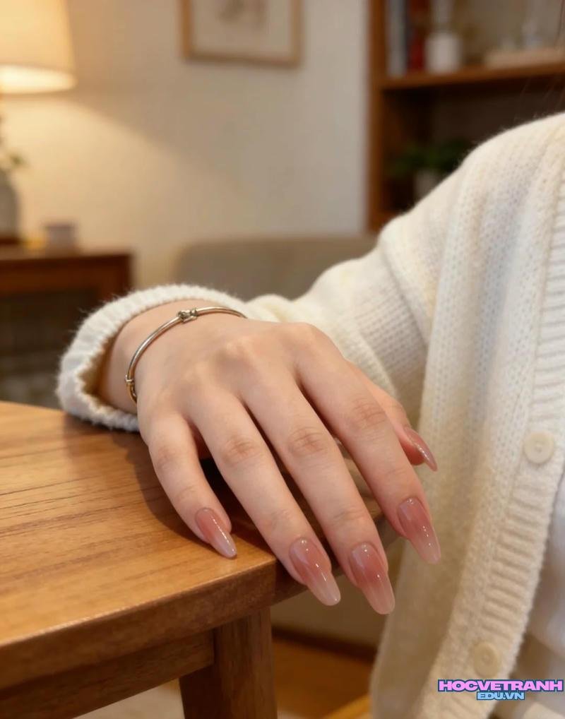 Ảnh ảnh nail nhẹ nhàng cuốn hút