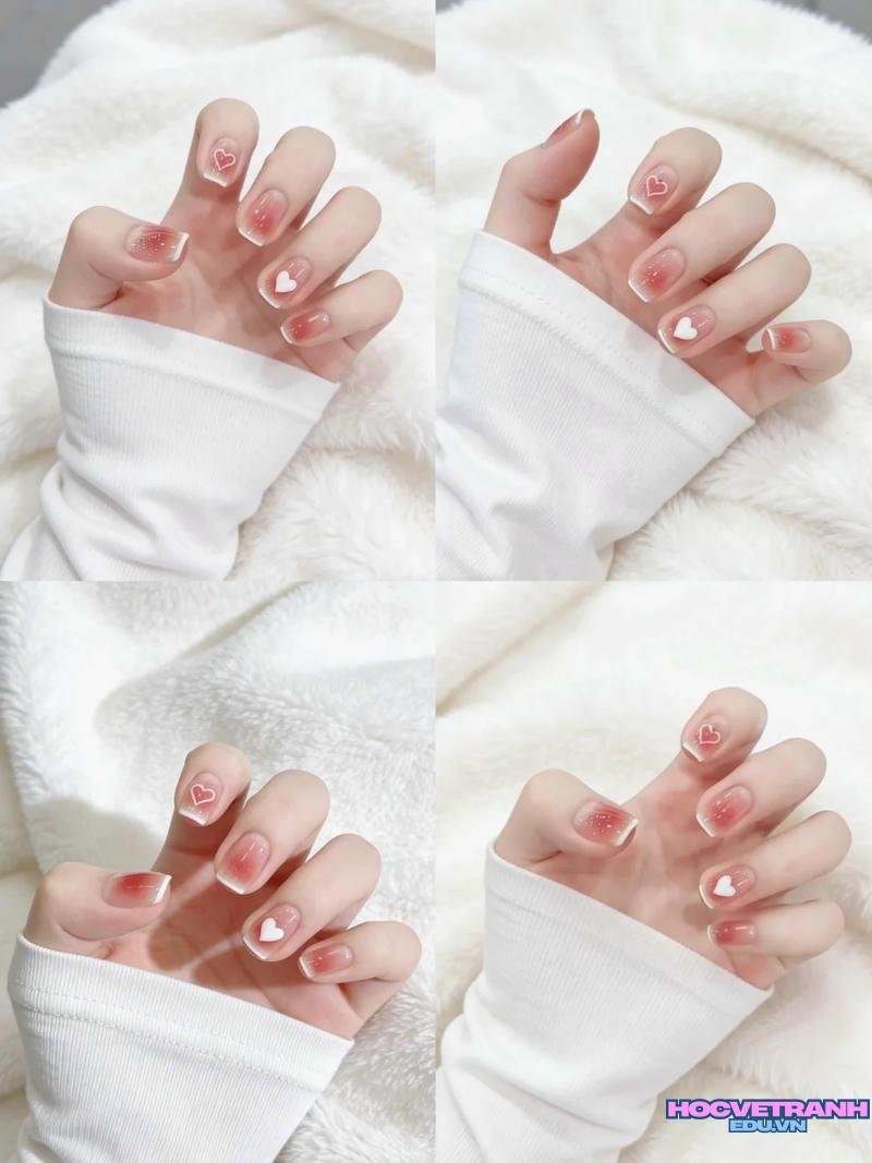 Ảnh ảnh nail trái tim cuốn hút