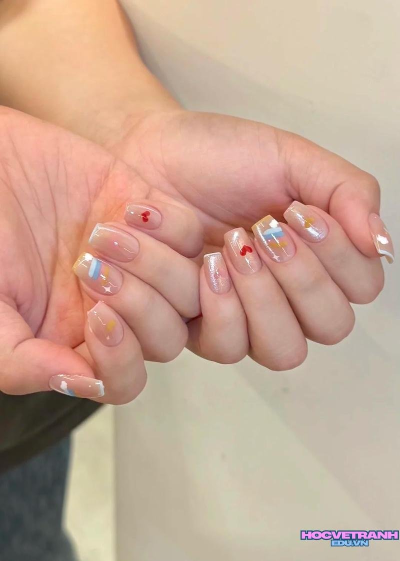 Bộ ảnh nail cầu vồng mới chất lượng cao