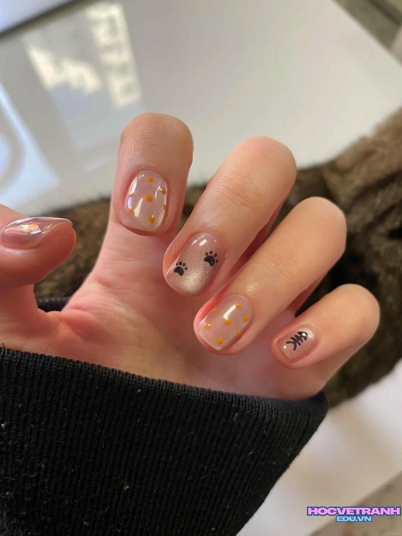 Bộ ảnh nail con mèo độc đáo