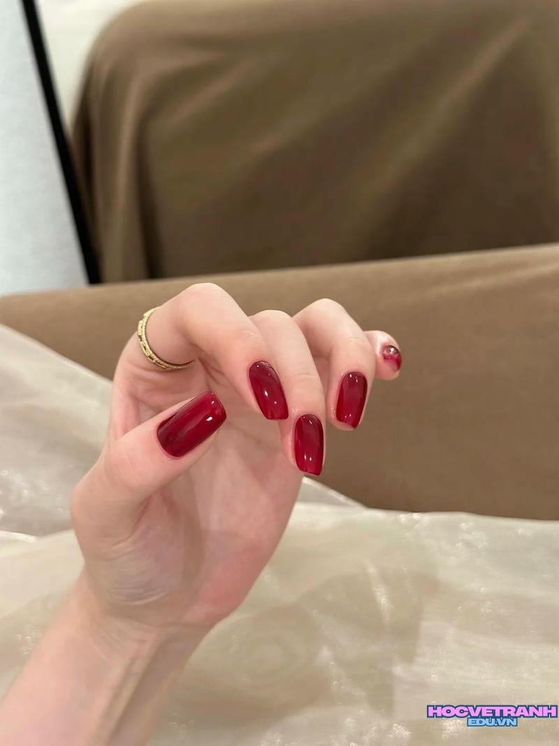 Bộ ảnh nail đỏ đẹp mới chất lượng cao