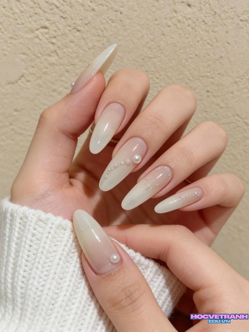 Bộ ảnh nail ngọc trai mới chất lượng cao
