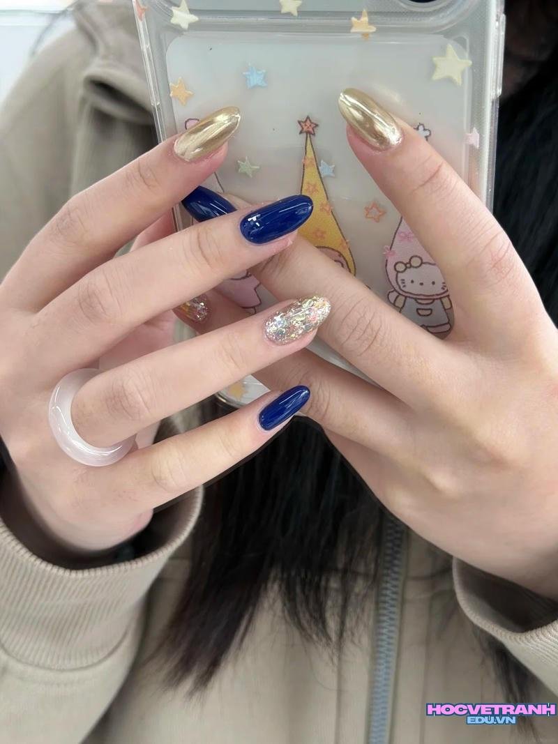 Bộ ảnh nail xanh dương mới chất lượng cao