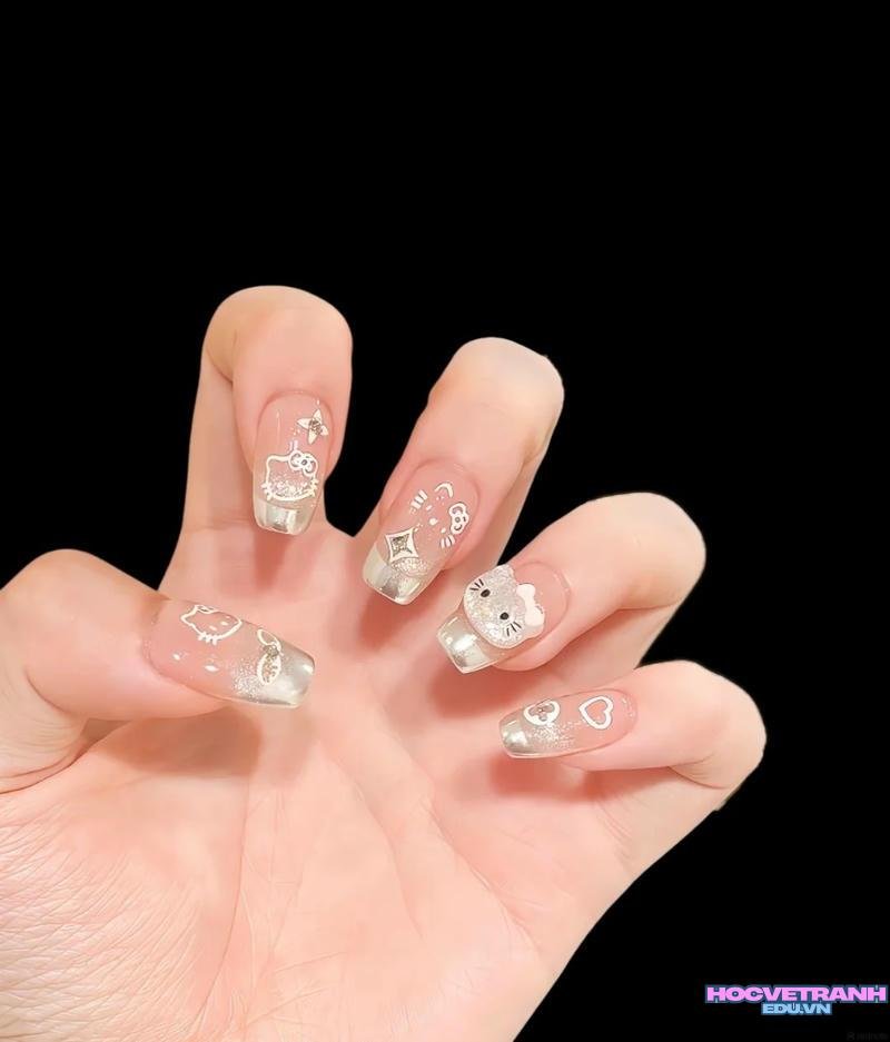 Bộ sưu tập ảnh nail con mèo trend nhất