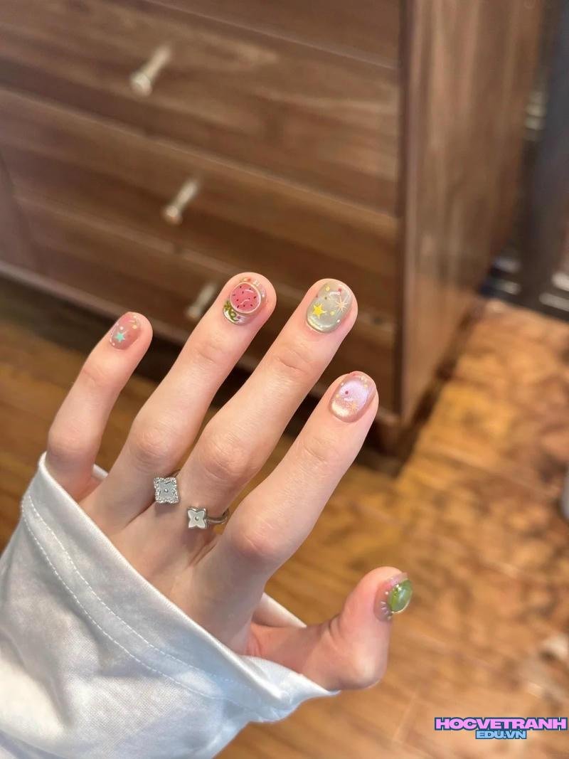 Bộ sưu tập ảnh nail dưa hấu cực đẹp