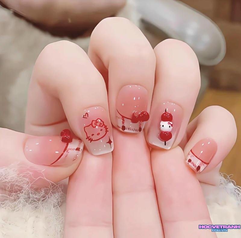 Bộ sưu tập ảnh nail hello kitty chất lượng nhất