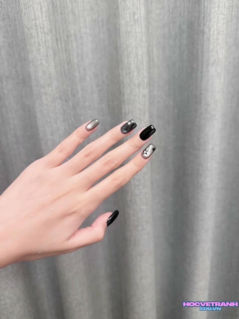 Bộ sưu tập ảnh nail màu đen chất lượng cao