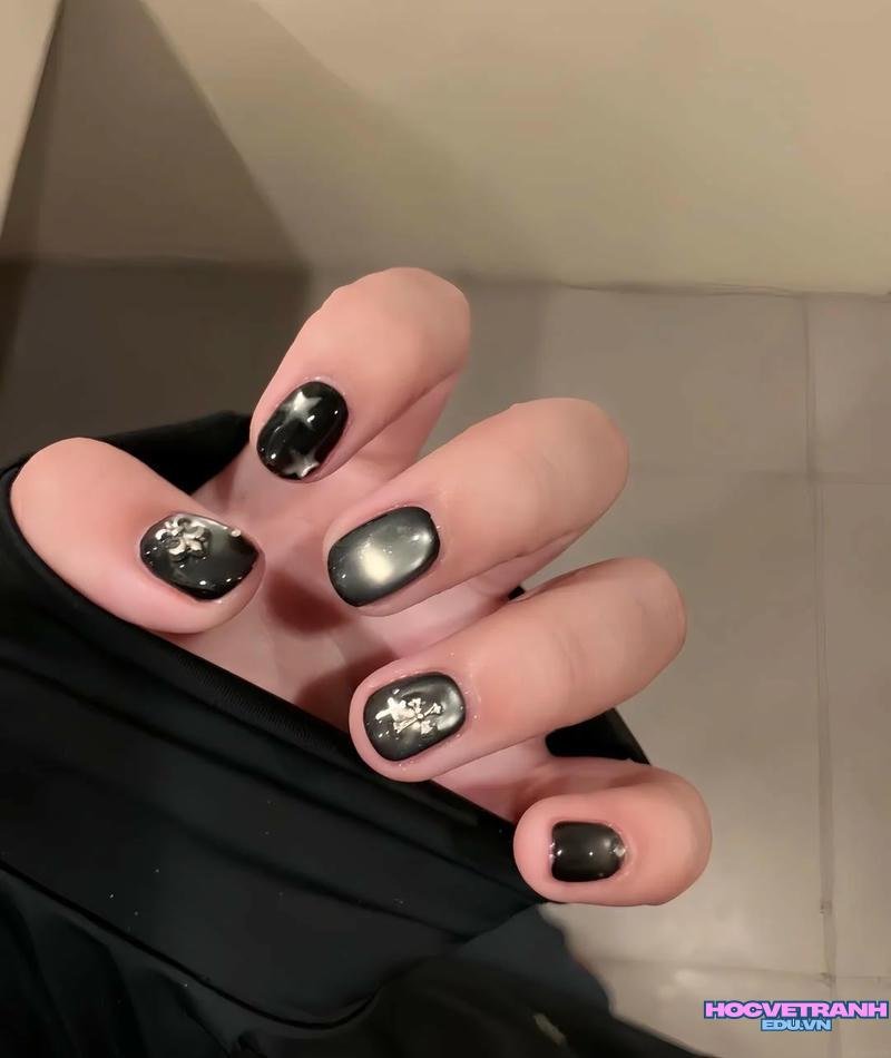 Bộ sưu tập ảnh nail màu đen chất lượng nhất