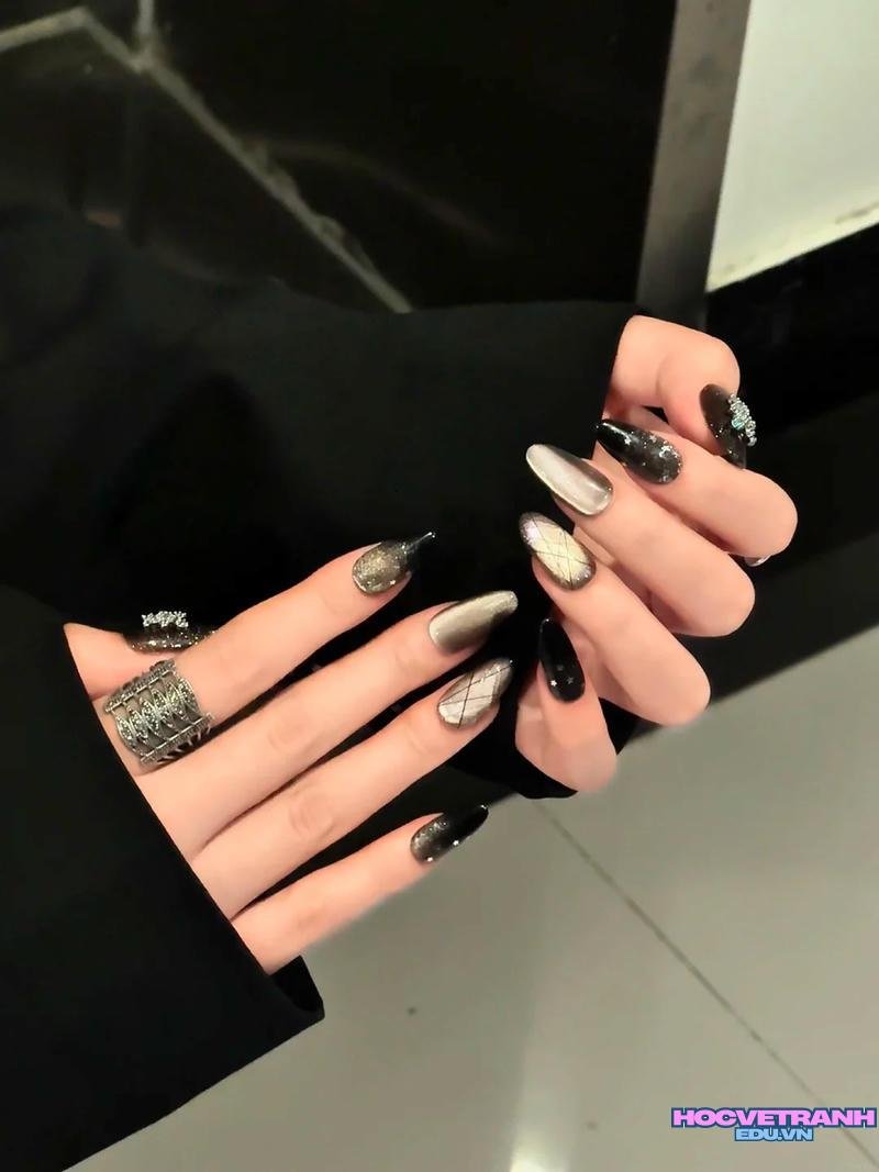 Bộ sưu tập ảnh nail màu đen cực đẹp