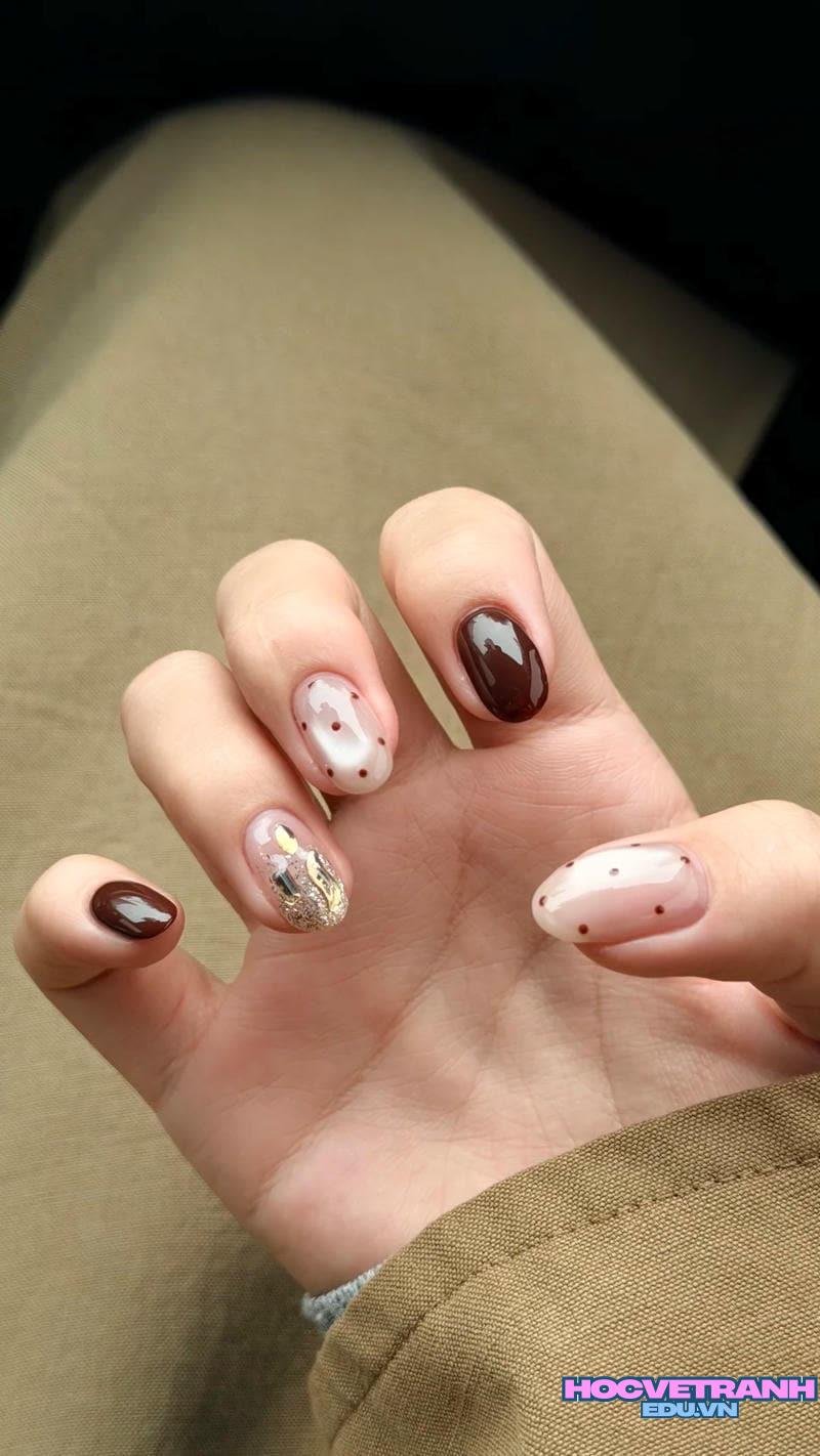 Bộ sưu tập ảnh nail màu nâu cực đẹp