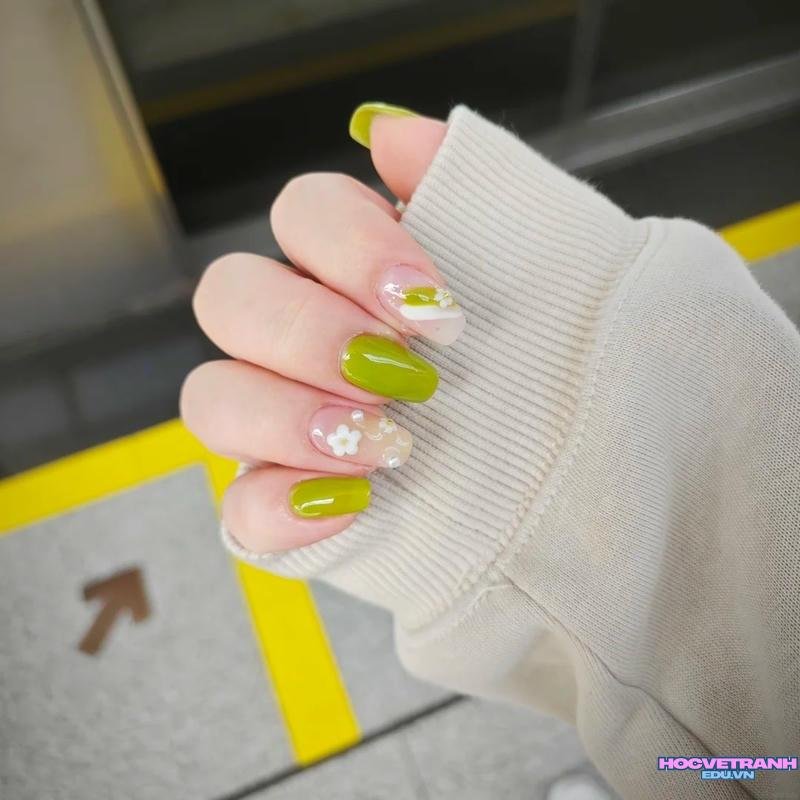 Bộ sưu tập ảnh nail màu xanh bơ trend nhất