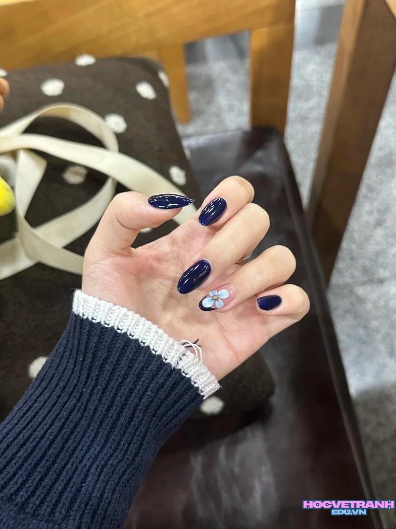 Bộ sưu tập ảnh nail màu xanh coban chất lượng cao
