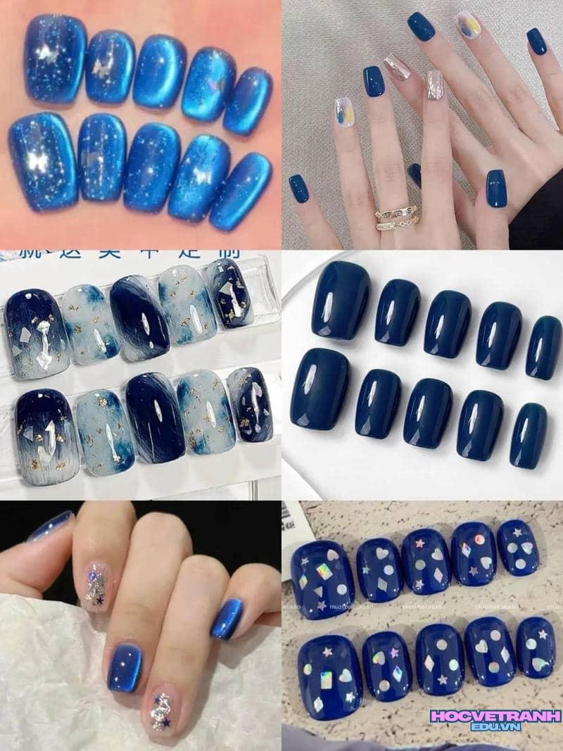 Bộ sưu tập ảnh nail màu xanh coban trend nhất