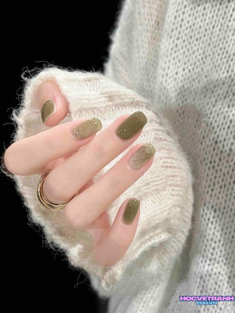 Bộ sưu tập ảnh nail màu xanh lá cực đẹp