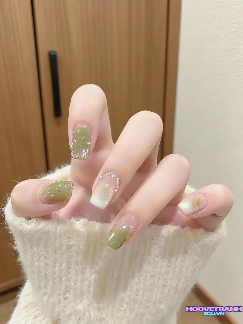 Bộ sưu tập ảnh nail màu xanh lá mới nhất