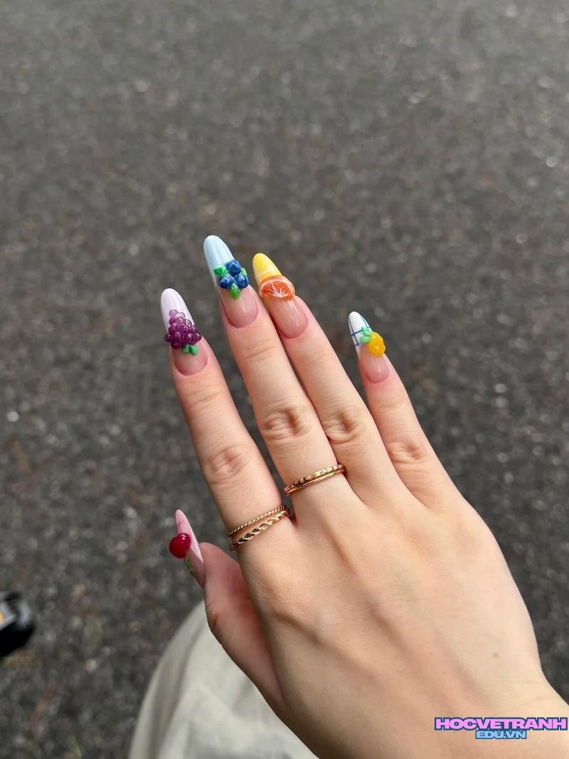 Bộ sưu tập ảnh nail trái cây cực đẹp