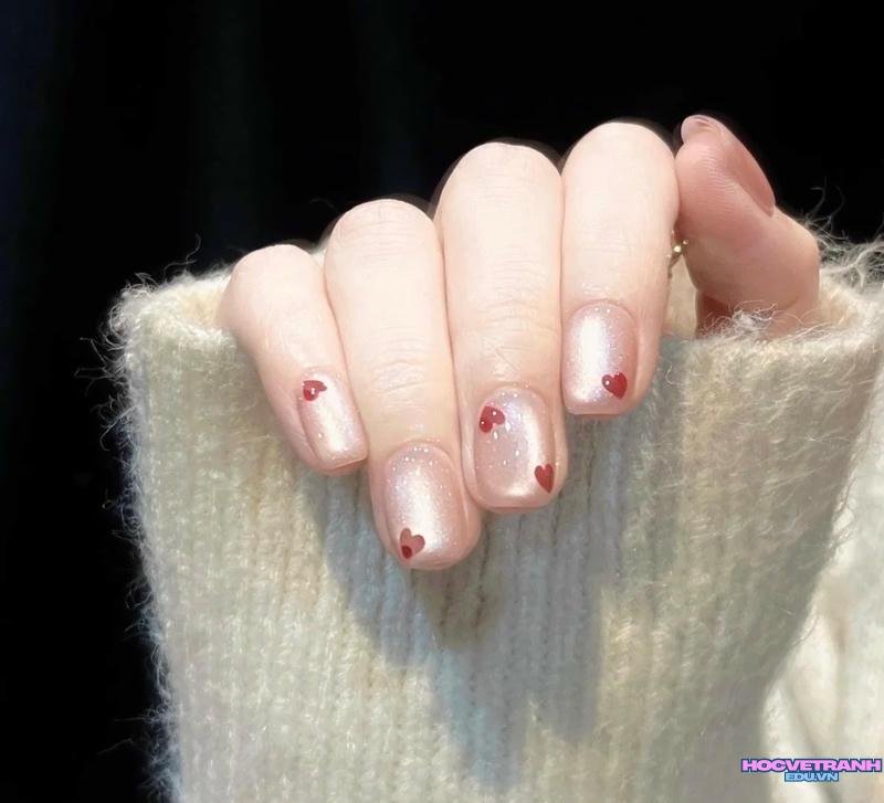 Bộ sưu tập ảnh nail trái tim cực đẹp