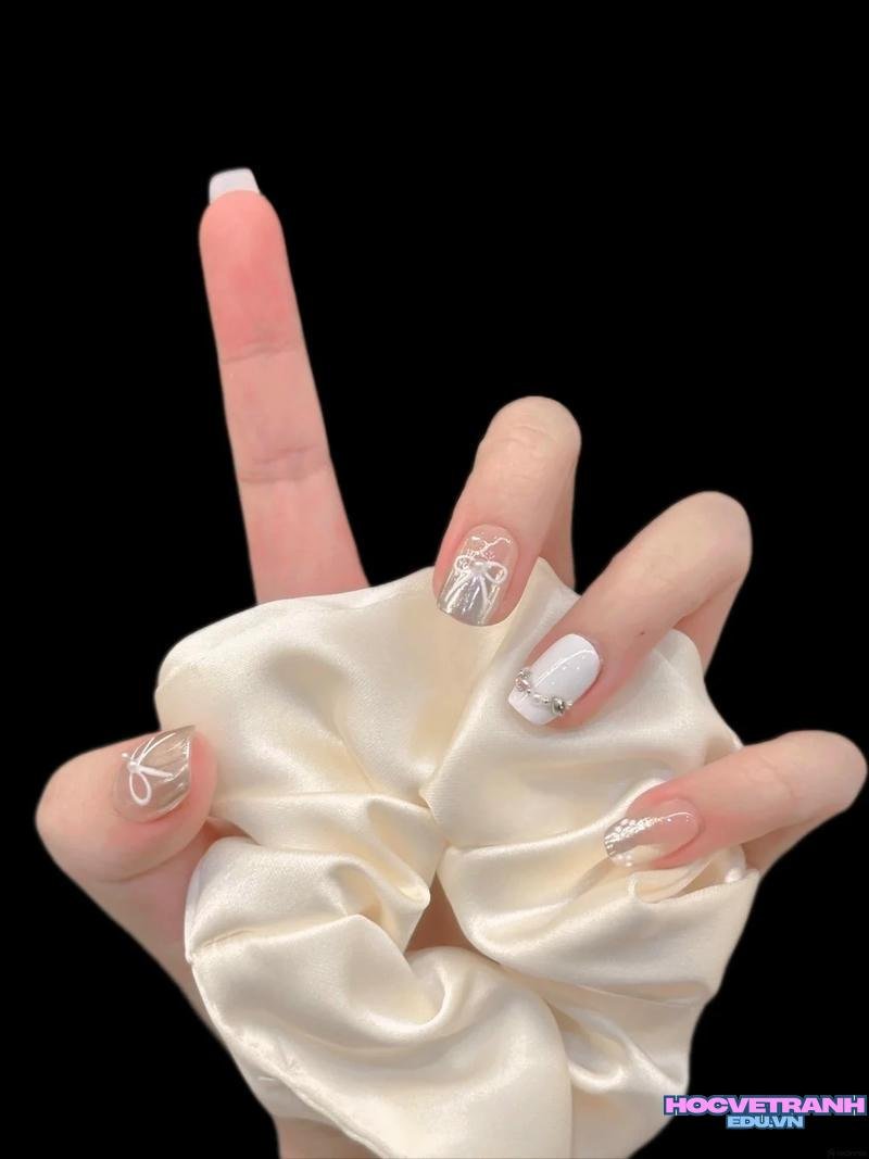 Bộ sưu tập ảnh nail trắng cực đẹp