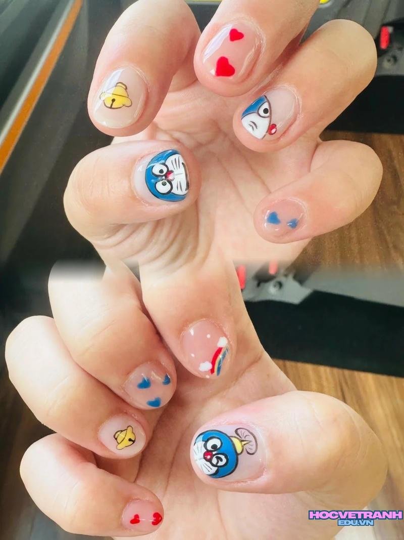 Bộ sưu tập ảnh nail vẽ doraemon chất lượng cao