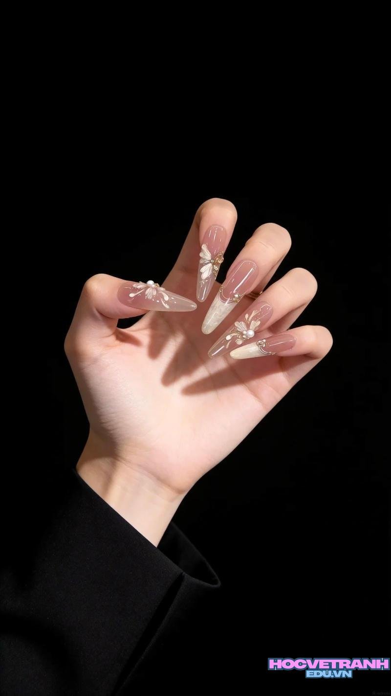 Bộ sưu tập ảnh nail vẽ hoa trend nhất