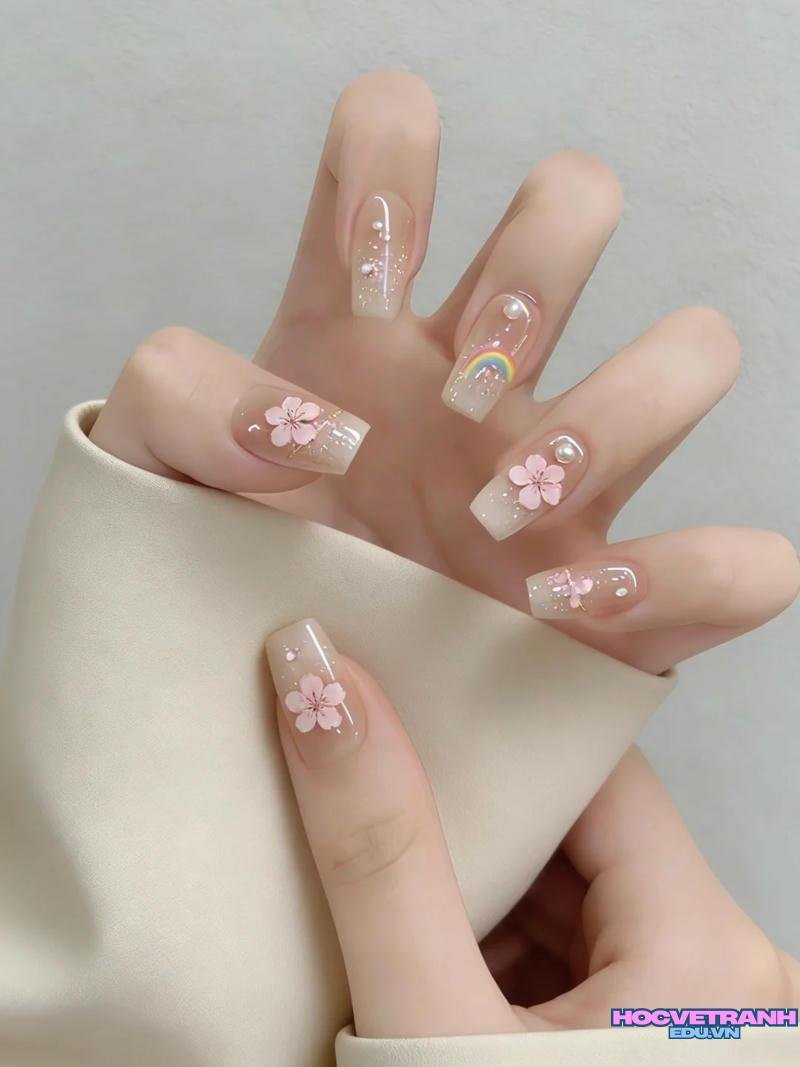 Khám phá ảnh nail cầu vồng độc đáo