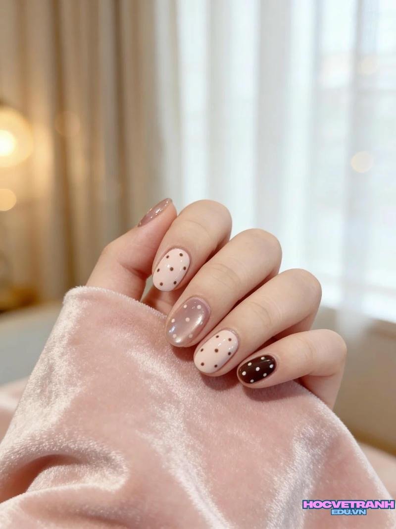 Khám phá ảnh nail chấm bi độc đáo