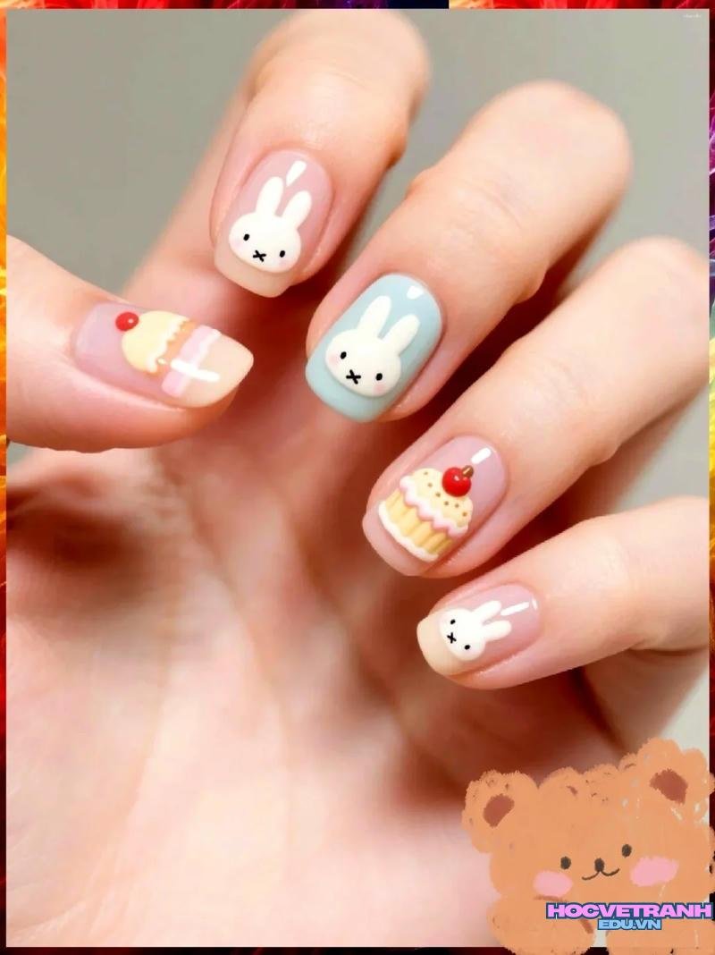 Khám phá ảnh nail con thỏ đẹp nhất