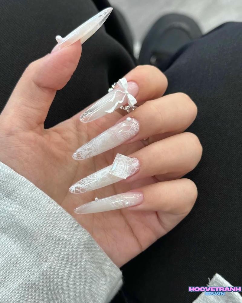 Khám phá ảnh nail đính nơ đẹp cuốn hút