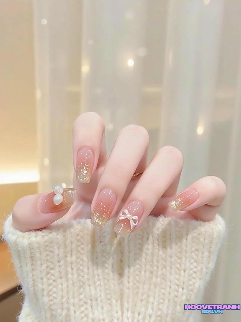 Khám phá ảnh nail đính nơ đẹp thu hút