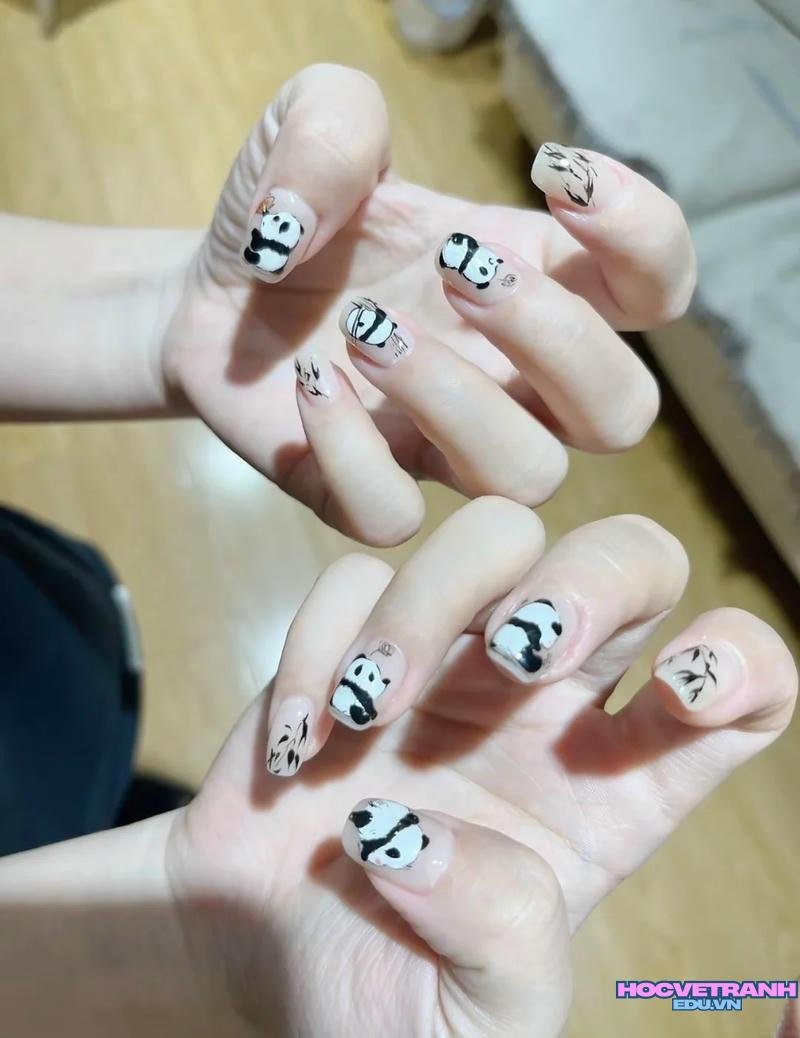 Khám phá ảnh nail gấu trúc đẹp