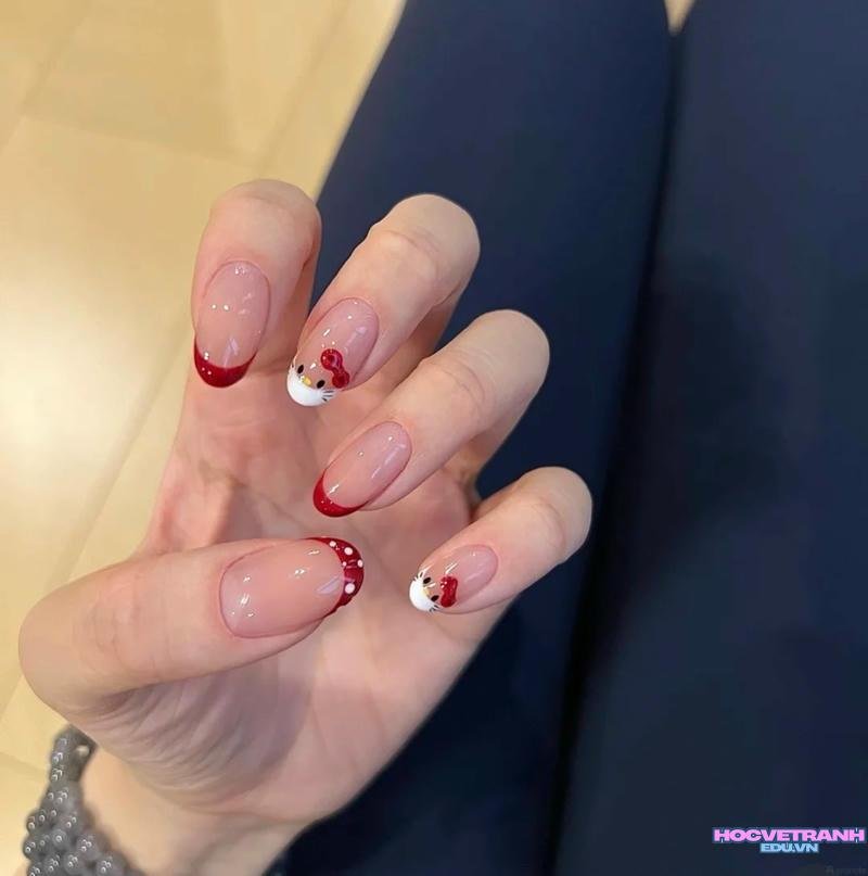 Khám phá ảnh nail hello kitty đẹp