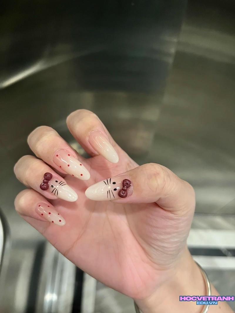 Khám phá ảnh nail hello kitty sắc nét