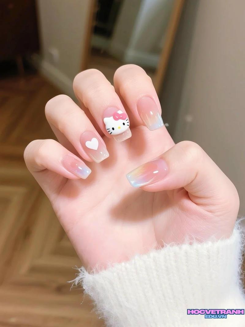 Khám phá ảnh nail hello kitty thu hút
