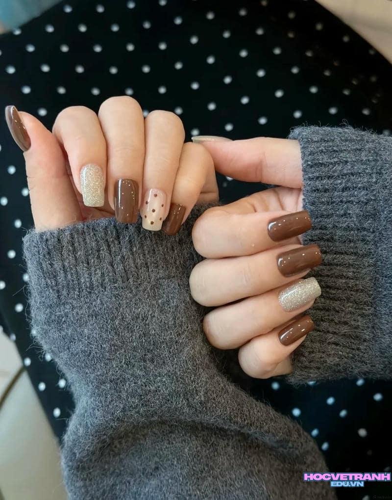 Khám phá ảnh nail màu nâu đẹp nhất