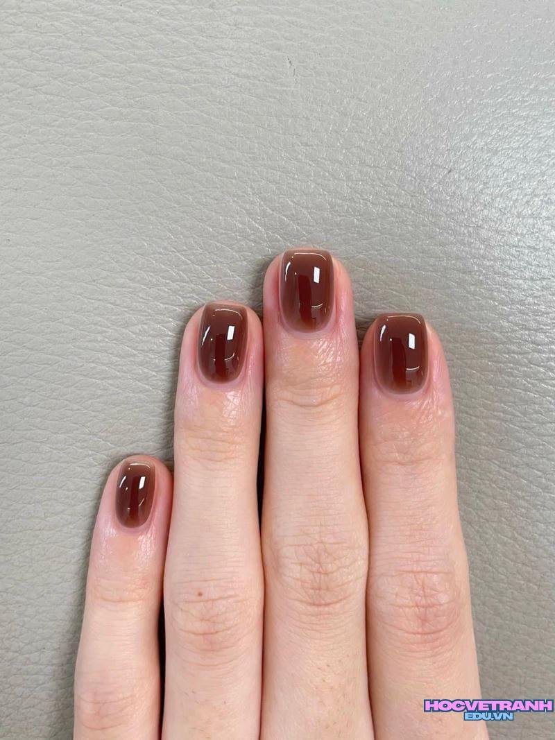 Khám phá ảnh nail màu nâu đẹp