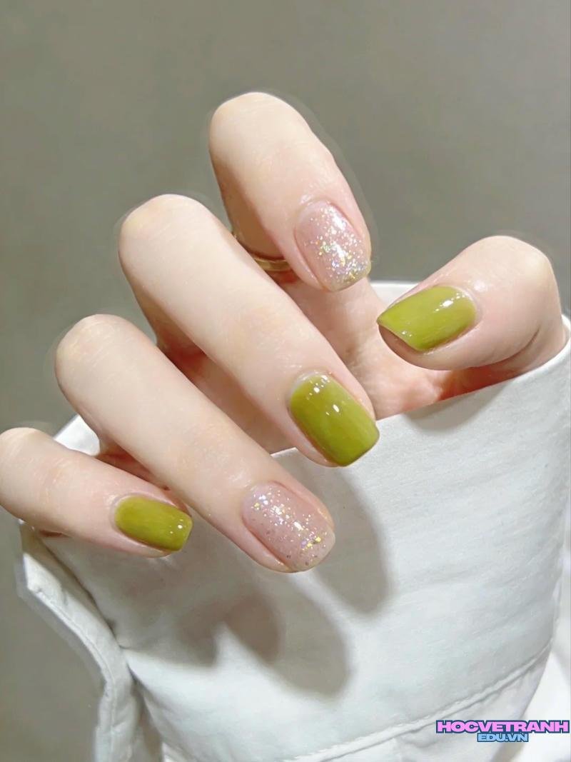 Khám phá ảnh nail màu xanh lá độc đáo