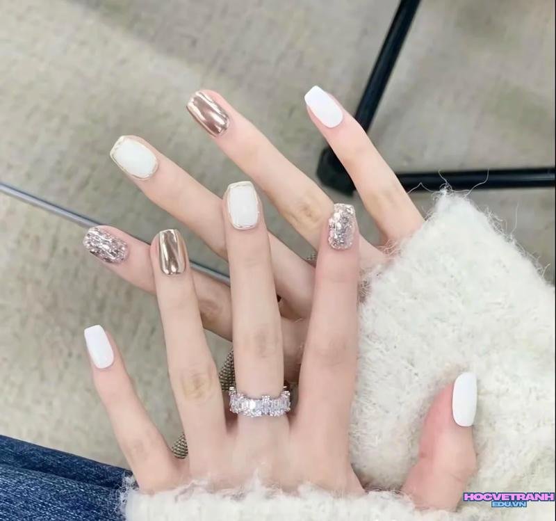 Khám phá ảnh nail trắng đẹp