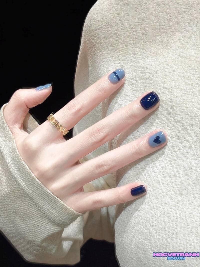 Khám phá ảnh nail xanh dương cuốn hút