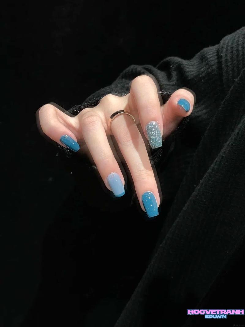 Khám phá ảnh nail xanh dương sắc nét